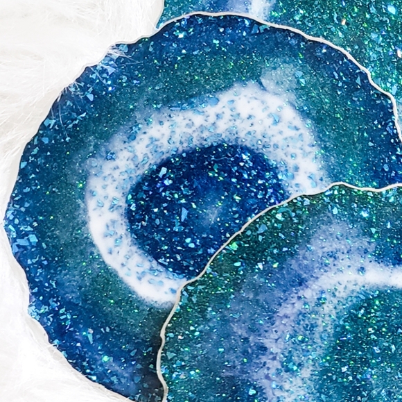 Handmade by Lunaries Other - Geode Coaster Set